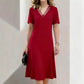 Vestido elegante de malla de escote en V para mujer