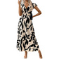 👗Vestido🌺 informal femenino con escote en V y volantes