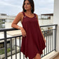 Vestido sin mangas para mujer con dobladillo asimétrico