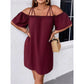 🔥VENTA CALIENTE ¡50% DE DESCUENTO!👗 Vestido Mini Elegante de Color Sólido para Mujer
