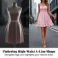 Vestido de tirantes finos con tirantes finos con atadura delantera