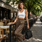 Pantalones casuales de cintura alta de cintura alta para mujer