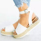 Sandalias de Plataforma para Dama con Estampado de Leopardo
