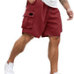 Pantalones cortos cargo de verano relajados para hombre