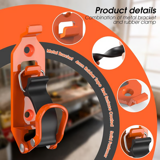 ⚒️ ¡OFERTA RELÁMPAGO 40% DE DESCUENTO! 🔩 Abrazaderas de Montaje en Pared – Aleación de Zinc, 14.5 kg de Carga, para Herramientas Pesadas ✨