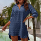 Camisa informal de gasa Jacquard oversize para mujer