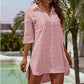Camisa informal de gasa Jacquard oversize para mujer