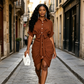 🤎Vestido camisa informal de botones para mujer