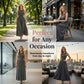 Vestido femenino elegante de cintura fruncida con bolsillos