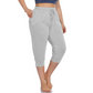 Pantalones Capri casuales de mujer con bolsillos