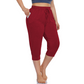 Pantalones Capri casuales de mujer con bolsillos