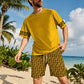 ⏳Conjunto especial⏰de chándal masculino con tiempo limitado – Amarillo, gráfico, secado rápido, verano