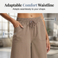 Pantalones cortos holgados de corte holgado de color liso para mujer