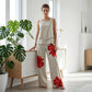 Set de dos piezas con estampado floral de verano para mujer