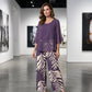 Set de Top Elegante y Fluido y Pantalones Estampados de Wemon