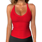 Camiseta con cuello en V de mujer