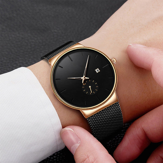 ⏳¡50% de descuento por tiempo limitado!⏰ Reloj de Cuarzo Minimalista e Impermeable para Hombre ⌚