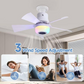 🔥Oferta especial de verano🌬️Ventilador de techo inteligente con luz, RGB y altavoz Bluetooth