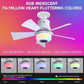 🔥Oferta especial de verano🌬️Ventilador de techo inteligente con luz, RGB y altavoz Bluetooth