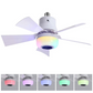 🔥Oferta especial de verano🌬️Ventilador de techo inteligente con luz, RGB y altavoz Bluetooth