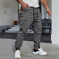 Pantalones de carga casuales con cordón para hombre
