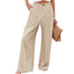 Pantalones casuales de cintura ancha y cintura ancha para mujer