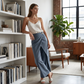 Pantalones casuales cortos de recorte para mujer
