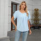 🌺 ¡TIEMPO LIMITADO 50% DE DESCUENTO! ✨ Blusa de manga de pétalos y cuello plisado para mujer – Blusa 🌿 fluida, elegante y versátil