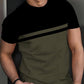Camiseta cuello tripulación color-bloque hombre