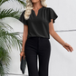 👚 ¡TIEMPO LIMITADO 50% DE DESCUENTO! ✨ Blusa de manga flaut de escote en V para mujer – Fluida, 5 colores, fácil de cuidar 🌿