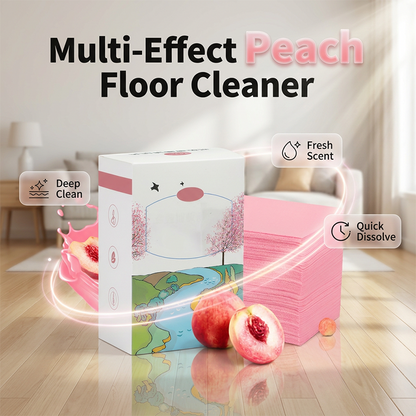 🧹 ¡TIEMPO LIMITADO 50% DE DESCUENTO! ✨ Bandejas para limpiar suelos de melocotón – 60 rodajas, de disolución rápida, sin 🍑 manchas