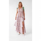 📢📢¡40% DE DESCUENTO! ⏰Vestido femenino de flores con escote en V y volantes en niveles