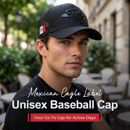 Gorra de béisbol unisex con etiqueta de águila mexicana