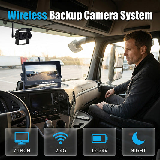 💥 Nueva recomendación para 2026: Sistema completo de cámara de visión trasera digital HD de 7" – Transmisión inalámbrica de imágenes para coches y autocaravanas 🚘🎥