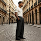 👔 ¡TIEMPO LIMITADO 50% DE DESCUENTO! ✨ Pantalones modernos de pierna ancha para hombre – Cordón, relajado, pliegue 🎩 marcado