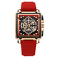 ⌚ ¡TIEMPO LIMITADO 50% DE DESCUENTO! ✨ Reloj esqueleto masculino – Carátula cuadrada, cronógrafo, correa 🌀 de silicona