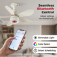 🌀 ¡50% DE DESCUENTO! ✨ Ventilador de Techo 3 en 1 con Luz y Bluetooth – RGB, Silencioso, Inteligente 💡