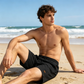 Pantalones cortos deportivos de secado rápido para hombre con bolsillos con cremallera