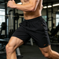 Pantalones cortos deportivos de secado rápido para hombre con bolsillos con cremallera