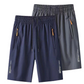 Pantalones cortos deportivos de secado rápido para hombre con bolsillos con cremallera
