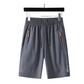 Pantalones cortos deportivos de secado rápido para hombre con bolsillos con cremallera