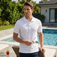 Camiseta de manga corta informal con estampado para hombre