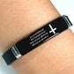 Pulsera de Cruce de Versículo Bíblico con Citas Inspiradoras