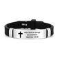 Pulsera de Cruce de Versículo Bíblico con Citas Inspiradoras