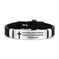 Pulsera de Cruce de Versículo Bíblico con Citas Inspiradoras