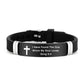 Pulsera de Cruce de Versículo Bíblico con Citas Inspiradoras