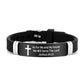 Pulsera de Cruce de Versículo Bíblico con Citas Inspiradoras