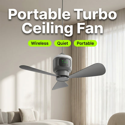 ¡Hasta un 50% de descuento! 🌀💡 Ventilador colgante con luz recargable – sin cable, práctico y perfecto para casa, camping y viajes 🏠 ⛺ ✨