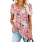 👚 ¡TIEMPO LIMITADO 50% DE DESCUENTO! ✨ Camiseta de botones floral fluida para mujer – informal, ligera, versátil 🌸