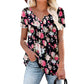 👚 ¡TIEMPO LIMITADO 50% DE DESCUENTO! ✨ Camiseta de botones floral fluida para mujer – informal, ligera, versátil 🌸